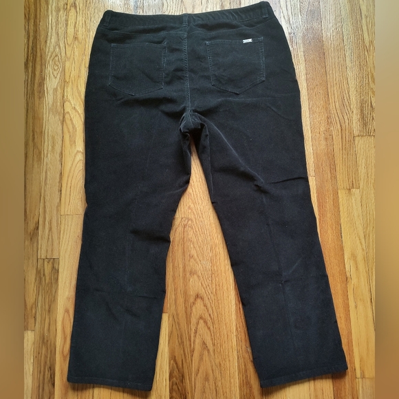 L.L. Bean Favorite Fit Corduroy Pants Jeans Black Ankle Cropped Cotton Pocket 20 - Picture 12 of 16